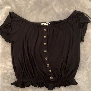 Black crop top